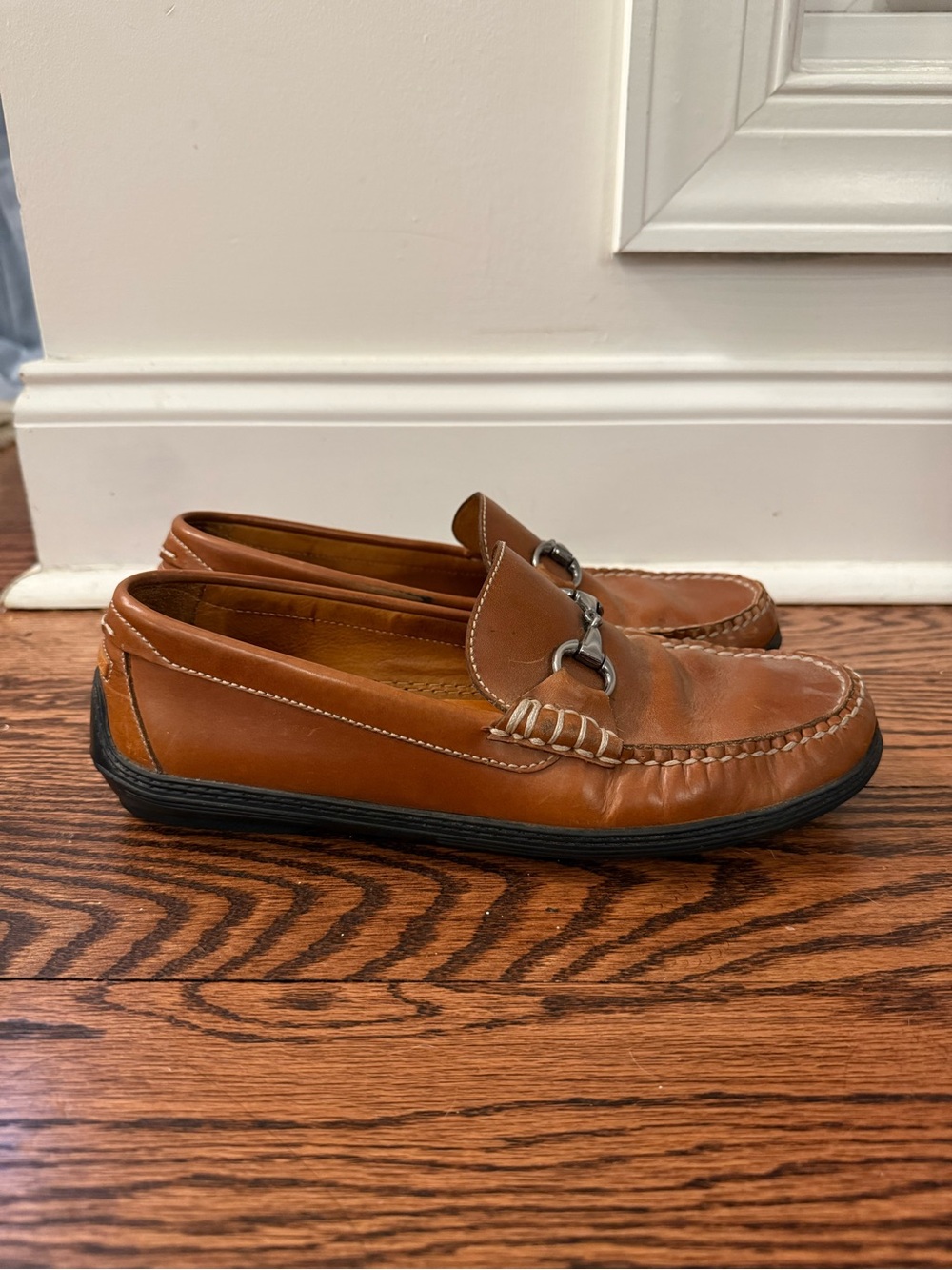 Peter Millar Leather Bit Loafers, size 9.5